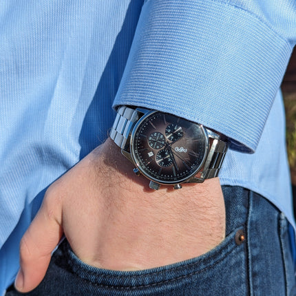 Gray Retro Chronograph