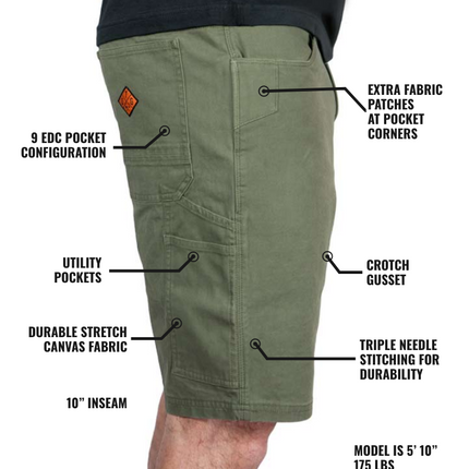 Havok Shorts 10" - Dark Olive