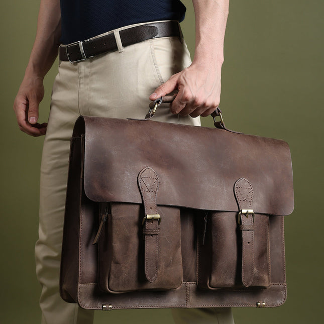 Buffalo Leather Messenger Bag