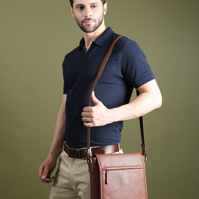 Leather Crossbody Bag for Travel Work