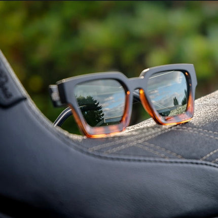 Lux Shades. Matte black/Tortoise Fade. Polarized