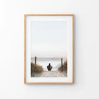 Thin Wood Frame w/ Mat / 8x10 inches
