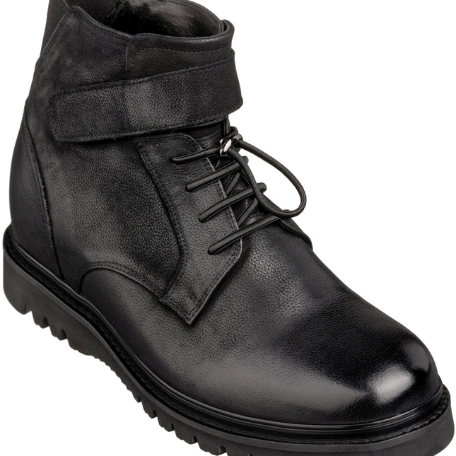CALTO - K83114 - 3.2 Inches Taller (Black) - Casual Boots