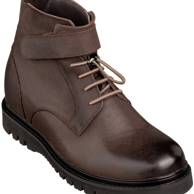 CALTO - K83115 - 3.2 Inches Taller (Dark Brown) - Casual Boots
