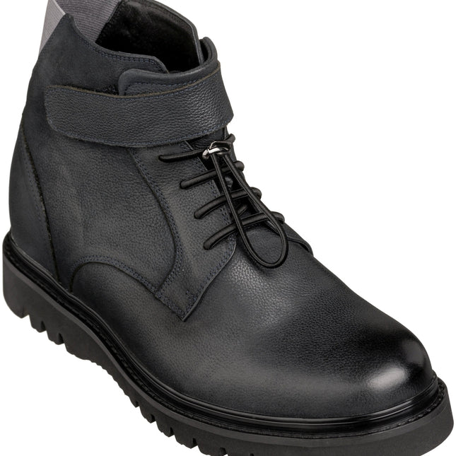 CALTO - K83116 - 3.2 Inches Taller (Dark Blue) - Casual Boots