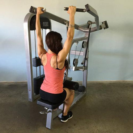 Classic Lat Pulldown - Muscle D Fitness -  Adjustable Seated - Pin Selectorized