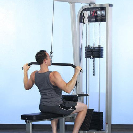 Dual Function Lat-Low Row Combo - Muscle D Fitness -  Seated - Pin Selectorized - Commercial Grade