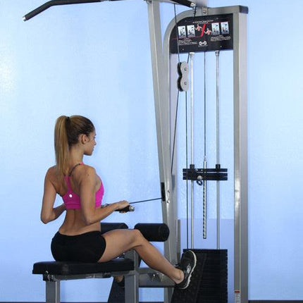 Dual Function Lat-Low Row Combo - Muscle D Fitness -  Seated - Pin Selectorized - Commercial Grade