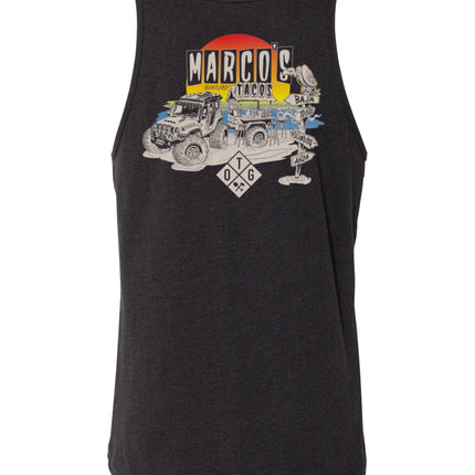 Marcos Tacos Tank - Charcoal Black