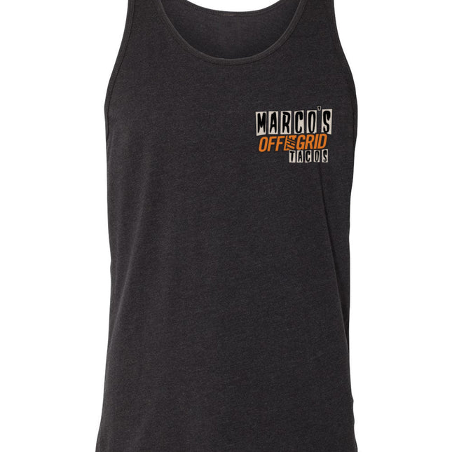 Marcos Tacos Tank - Charcoal Black