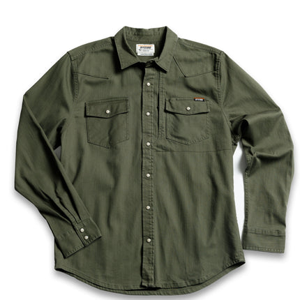 Earl Denim Shirt - Dusty Olive