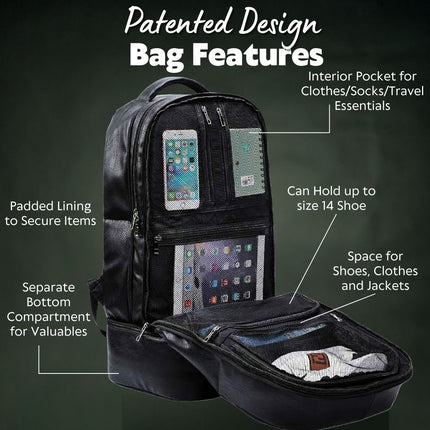 Baby Blue Leather Patented Carry-On Backpack (Only 300 Made)
