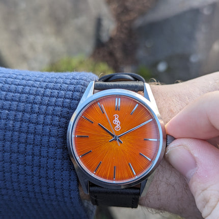 Orange Sunburst Watch