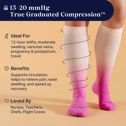 Knee-High Compression Socks – Solid Charcoal