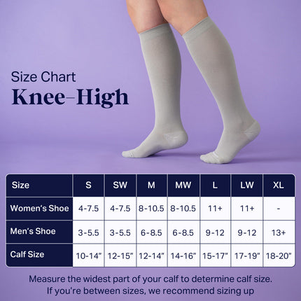 Knee-High Compression Socks – Stripes Rose (20-30 mmHg)