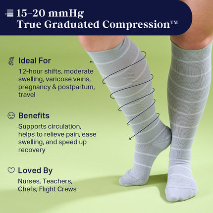 Knee-High Compression Socks – 3 Pack