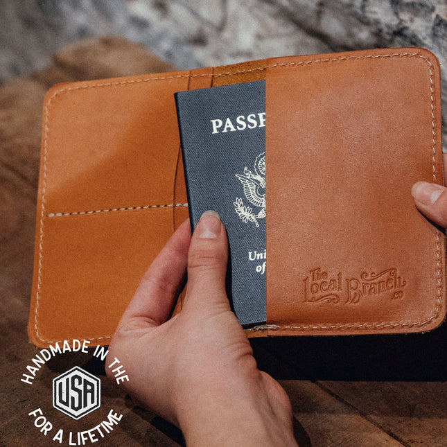 Leather Passport Case - USA Made