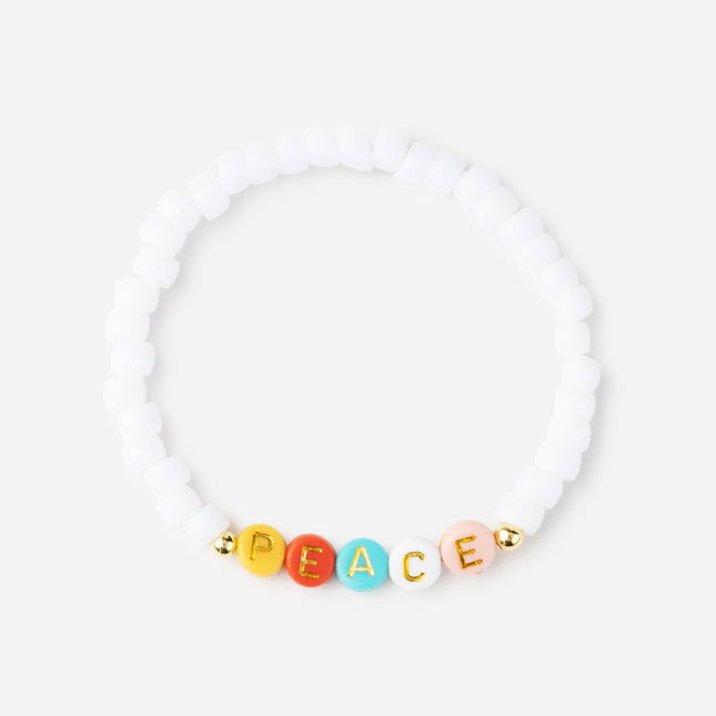 Peace Multicolored Letter Bracelet