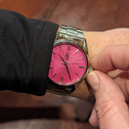 Pink Sunburst Watch