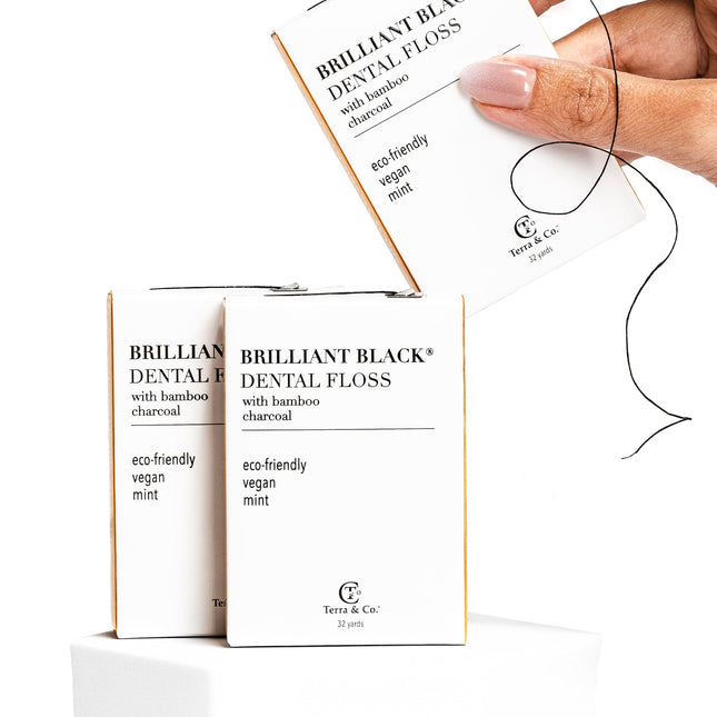 Plant-Based Dental Floss Trio – Vegan, Charcoal, Fluoride-Free | Terra & Co