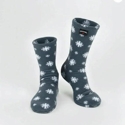 Polar Feet Adult Fleece Socks - Snow