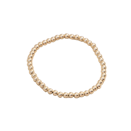 4mm gold ball bracelet