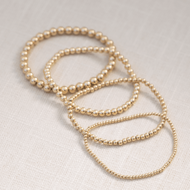 4mm gold ball bracelet