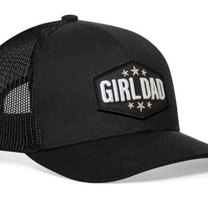 Girl Dad Trucker Hat  |  Black  Snapback