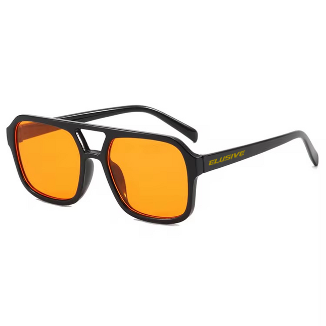 Retro Avi. Gloss black, Orange Lense