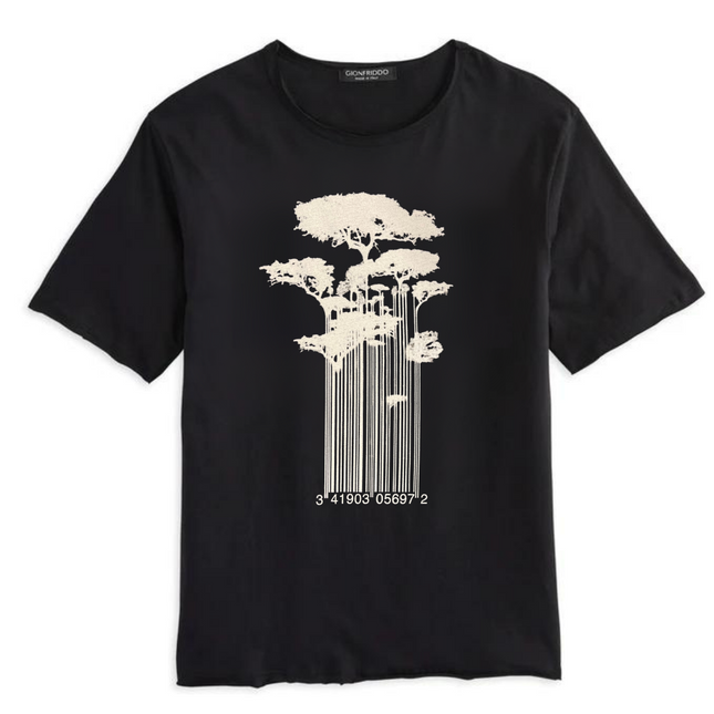 Graphic Short Sleeve Roll Neck T