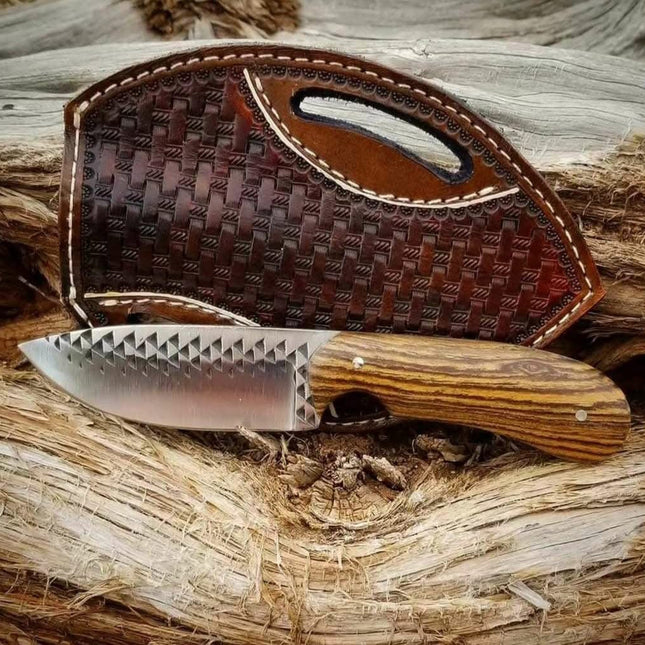 Western Brand Knife – 8" Rasp Tool Steel Blade with Rosewood Handle & Leather Sheath | Fall Adventure Edition