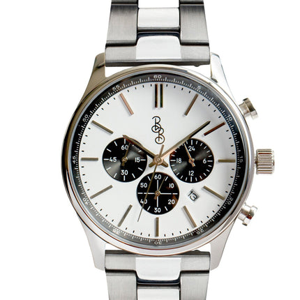 White and Black Chronograph