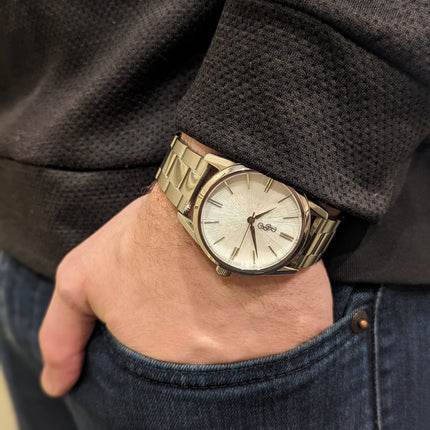 White Sunburst Watch