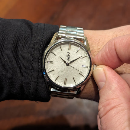 White Sunburst Watch