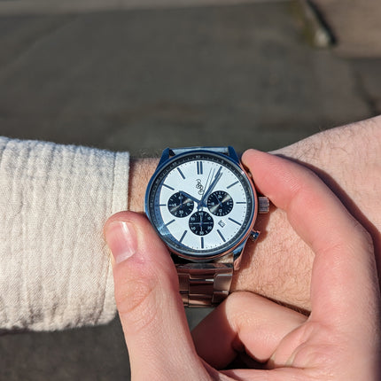 White and Black Chronograph