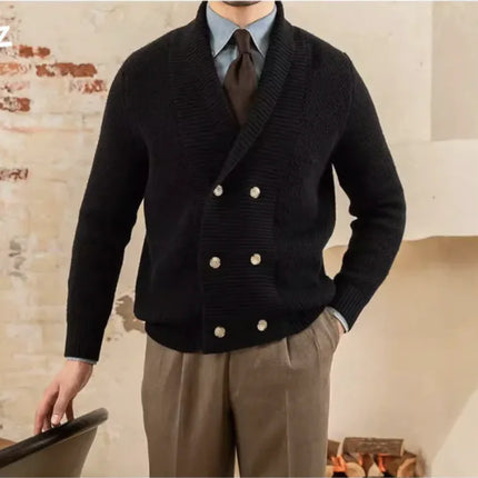 Men's V-Neck Sweater Coat
