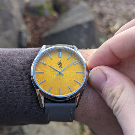 Yellow Sunburst Watch