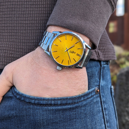 Yellow Sunburst Watch