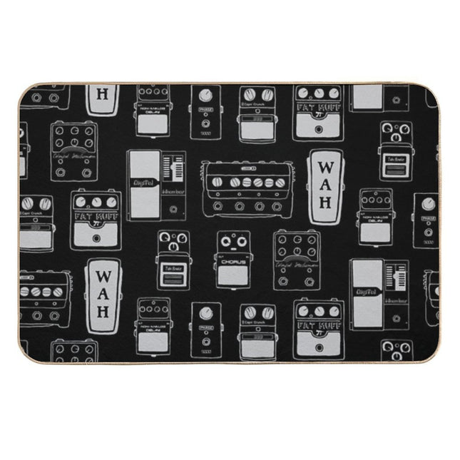 Guitar Pedals Recording Studio Engineer Guitarist Gear Foot Effect Pedals Music Illustration Mug Sticker T-Shirt Etc... Durable Bath Mat