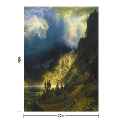 A Storm in The Rocky Mountains, Mt. Rosalie Throw Blanket