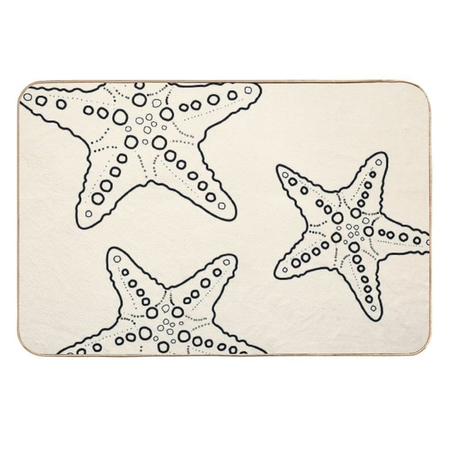 Starfish Bunch Blacksand  Dirt-Trapping Bath Mat
