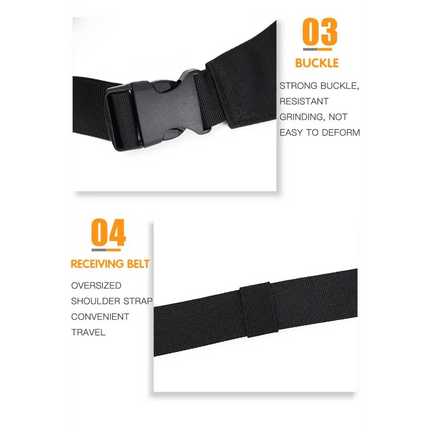 Black Crossbody Fanny Pack Simple Design Belt Bag Canvas Hands Free Travel Bag Sports Workout Durable Lightweight Fanny Packs For Festivals