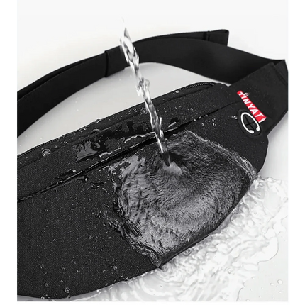 Black Crossbody Fanny Pack Simple Design Belt Bag Canvas Hands Free Travel Bag Sports Workout Durable Lightweight Fanny Packs For Festivals