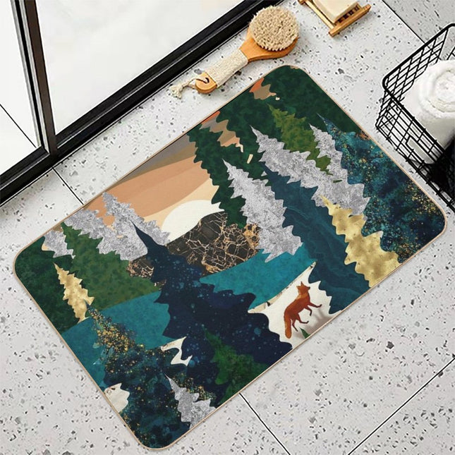 Amber Fox  Repositionable Bath Mat