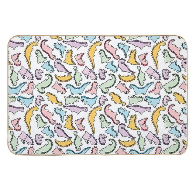 Cute Dino Explosion  Repositionable Bath Mat