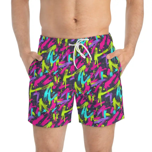 Ocean State Styles Swim Trunks Patterned Drawstring Waist