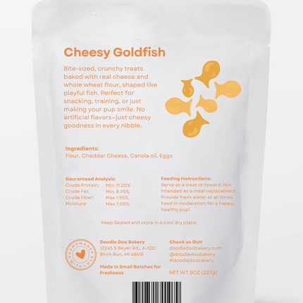 Homemade Dog Treats - Cheesy Goldfish 1/2lb 🐶