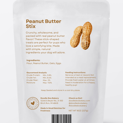 🥜 Homemade Dog Treats - Peanut Butter Stix Treat 1/2lb