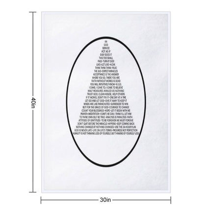 Alcoholics Anonymous Symbol in Slogans (A.A.) Throw Blanket