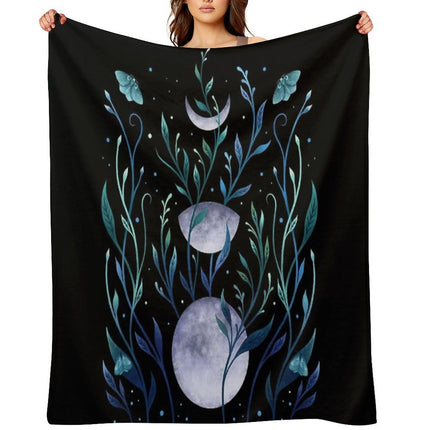 Phase & Grow - Teal Throw Blanket